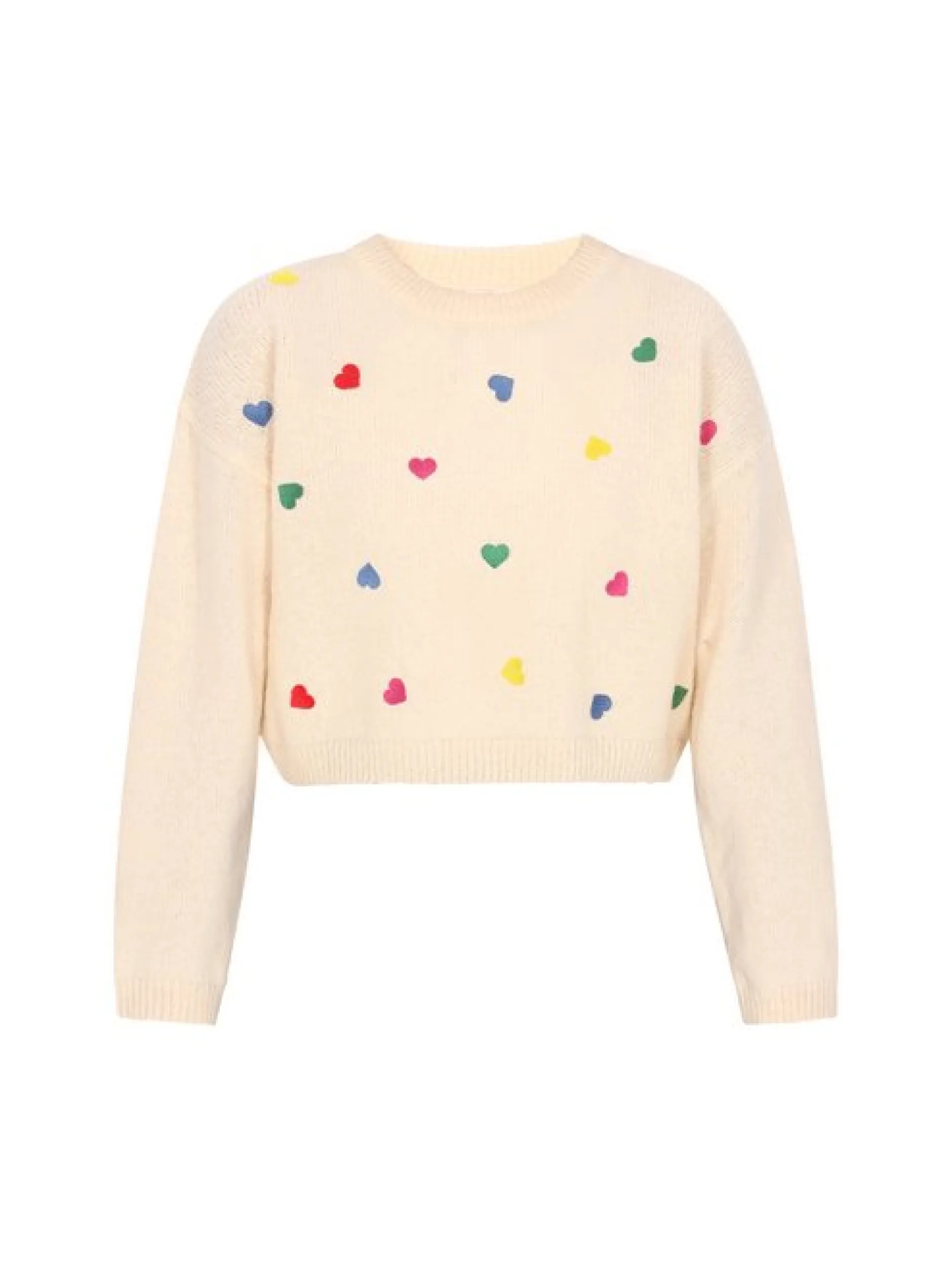 MyMo Damen Pullover in weiß - Ausschnitt: Rundhals