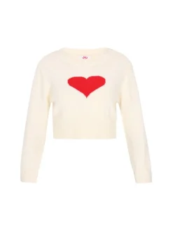 MyMo Damen Pullover in weiß - Ausschnitt: Rundhals
