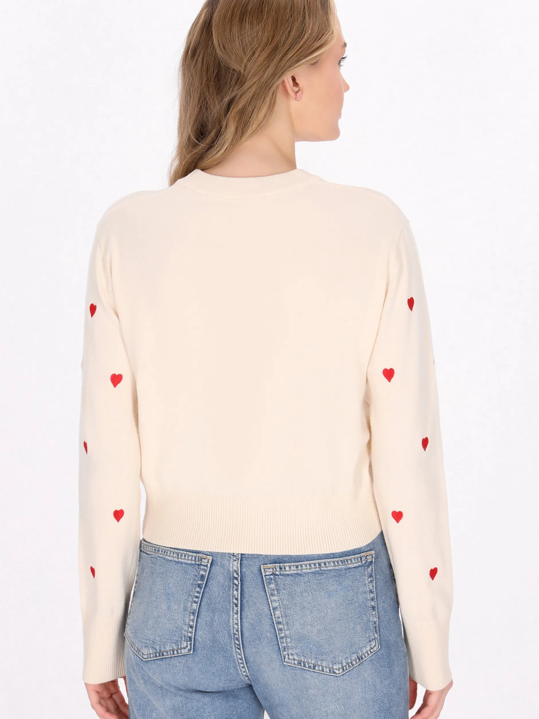 MyMo Damen Pullover in weiß - Ausschnitt: Rundhals