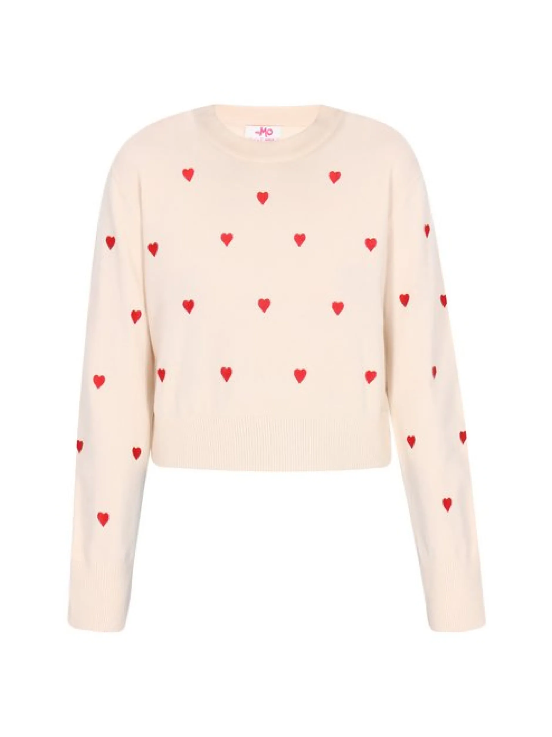 MyMo Damen Pullover in weiß - Ausschnitt: Rundhals