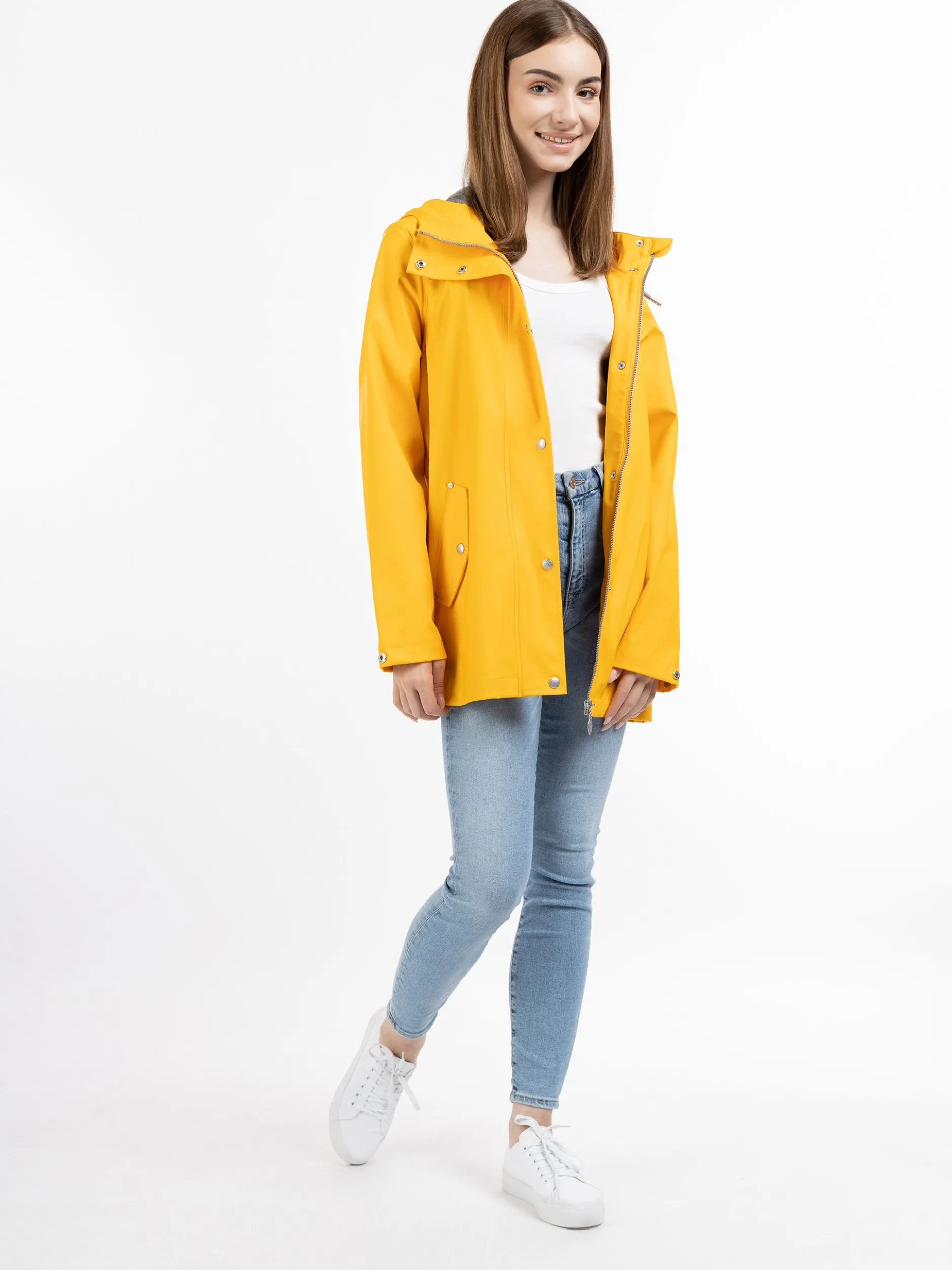 MyMo Damen Regenjacke in gelb