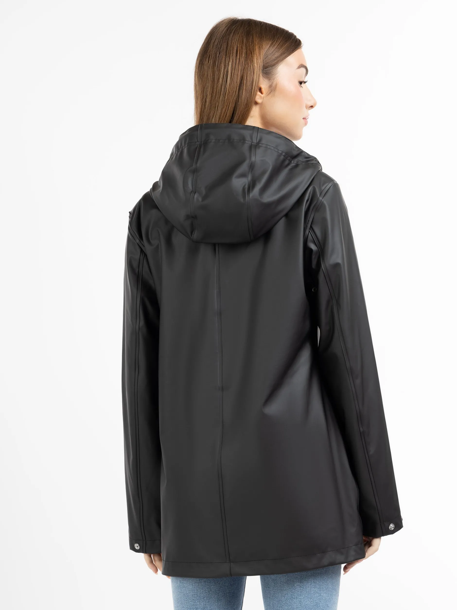 MyMo Damen Regenjacke in schwarz