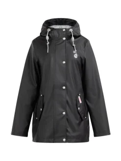 MyMo Damen Regenjacke in schwarz