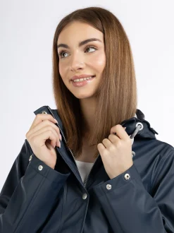 MyMo Damen Regenmantel in marine