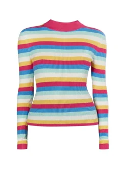 MyMo Damen Rippstrickpullover in pink