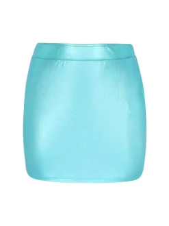 MyMo Damen Rock in aqua - Länge: kurz