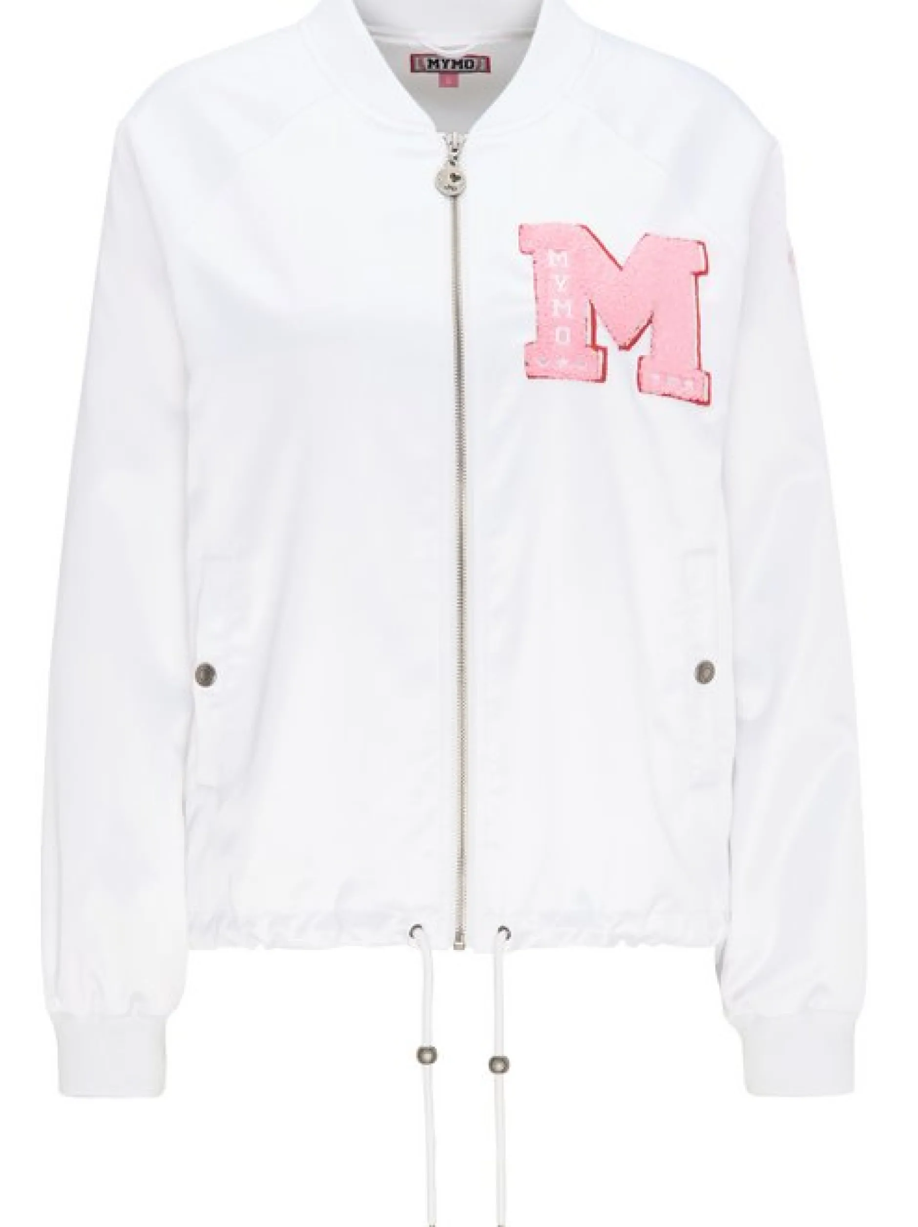 MyMo Damen Satinblouson in weiß