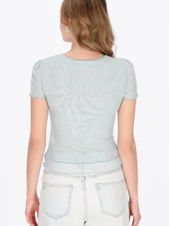 MyMo Damen Shirt in aqua - Ausschnitt: Rundhals