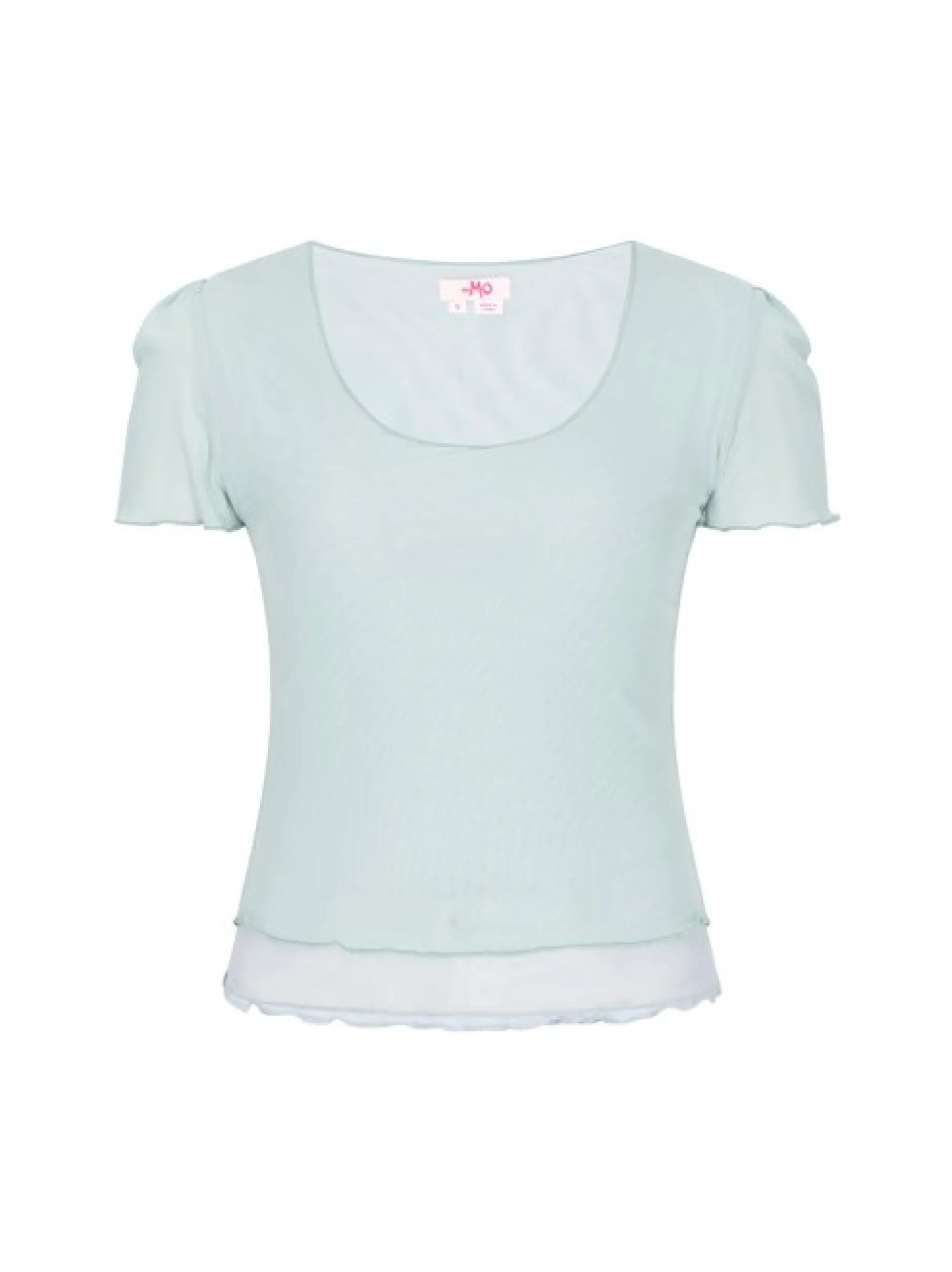 MyMo Damen Shirt in aqua - Ausschnitt: Rundhals