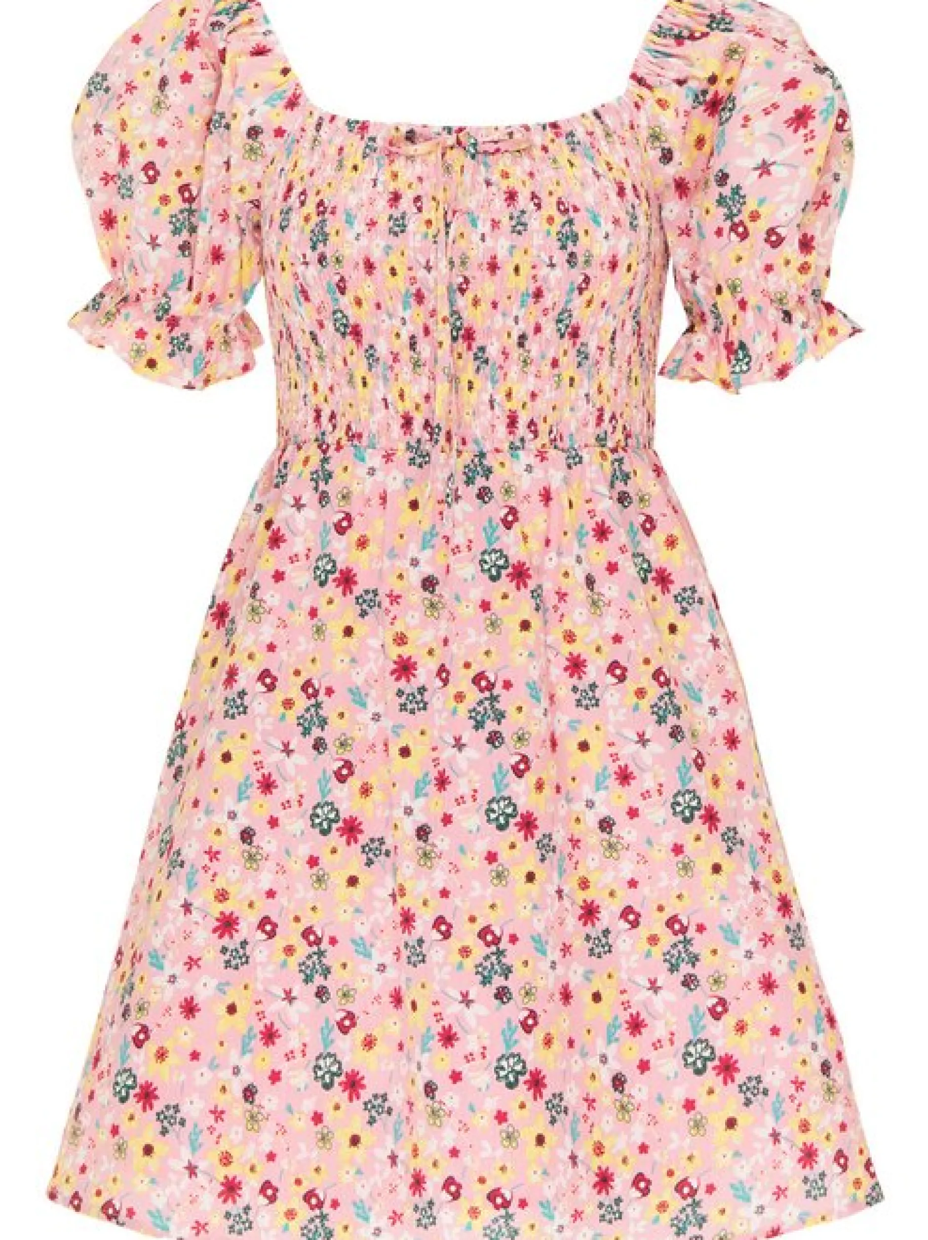 MyMo Damen Sommerkleid in rosa - Ausschnitt: ohne Kragen