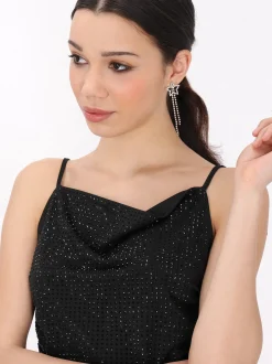 MyMo Damen Spitze in schwarz