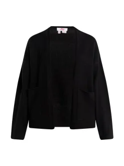 MyMo Damen Strickcardigan in schwarz
