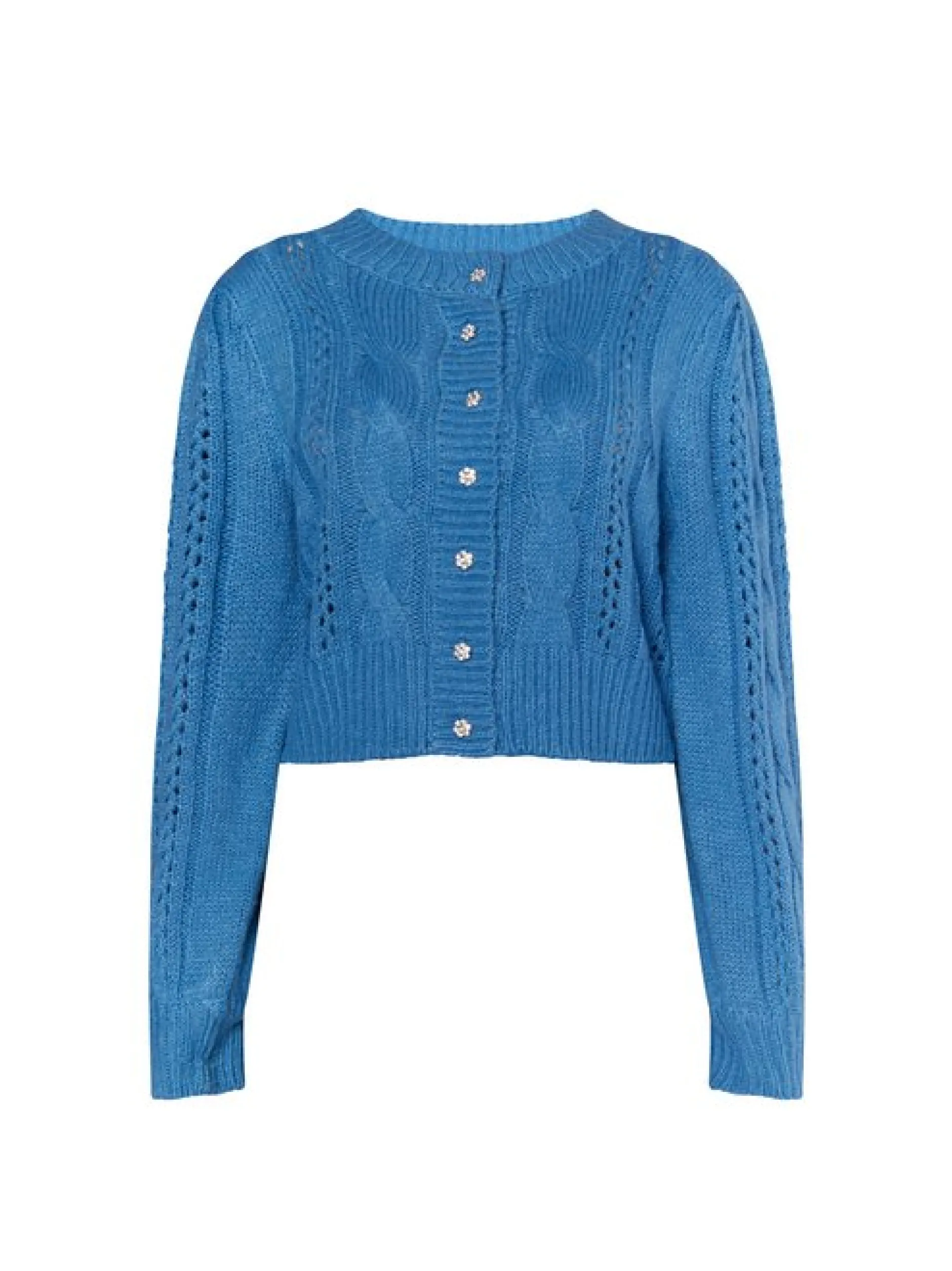MyMo Damen Strickcardigan in hellblau