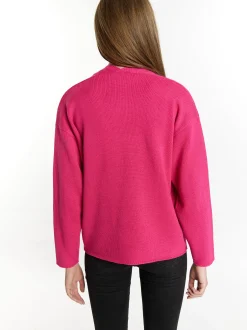 MyMo Damen Strickcardigan in pink