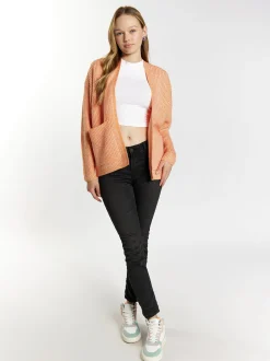 MyMo Damen Strickcardigan in orange