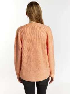 MyMo Damen Strickcardigan in orange