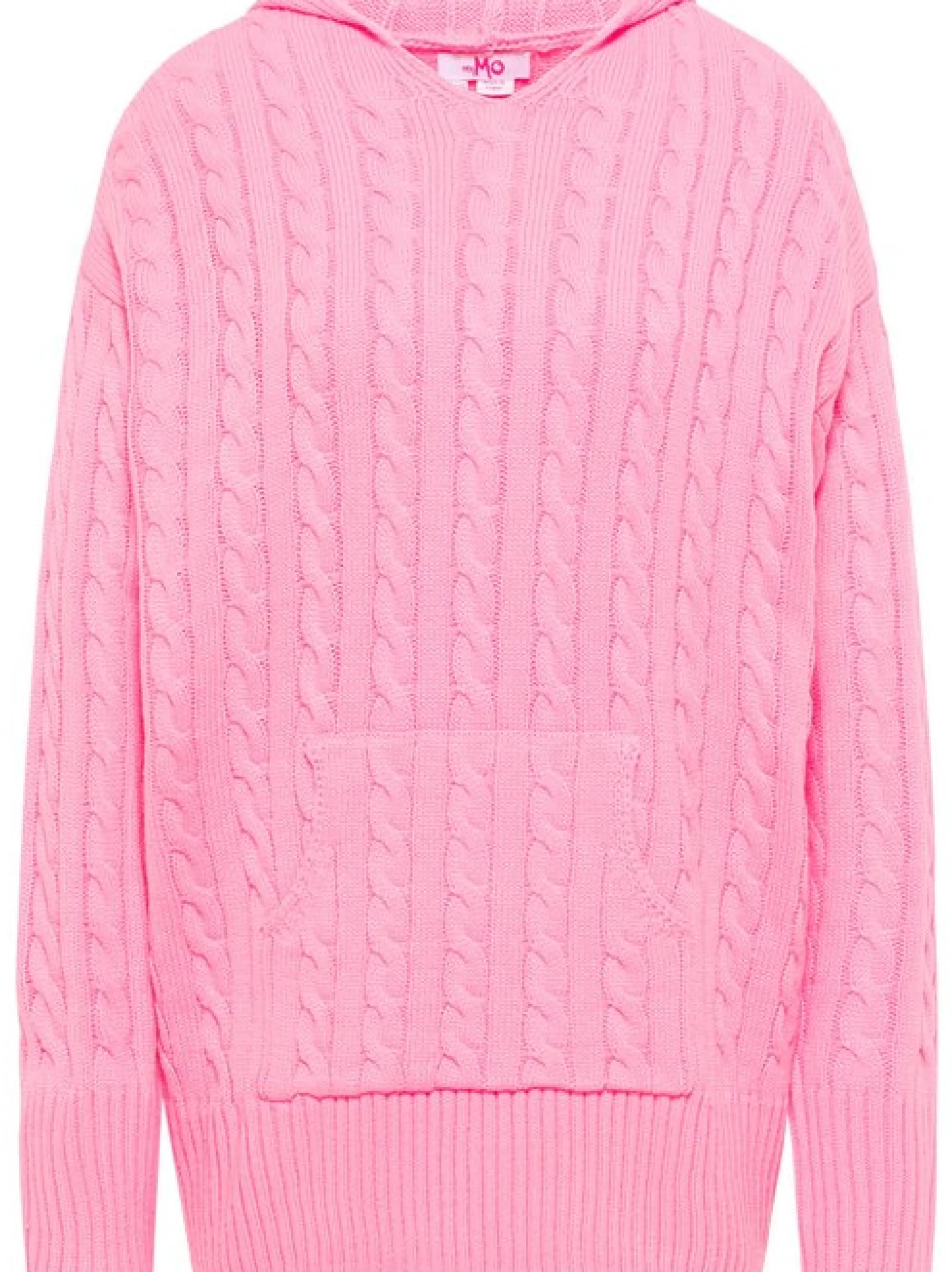 MyMo Damen Strickhoodie in pink