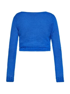 MyMo Damen Strickjacke in blau