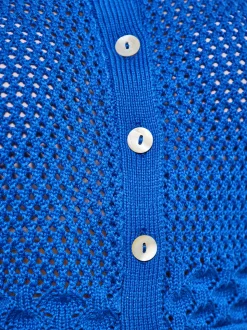 MyMo Damen Strickjacke in blau