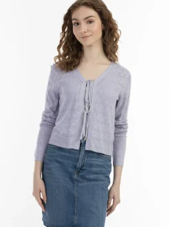 MyMo Damen Strickjacke in flieder