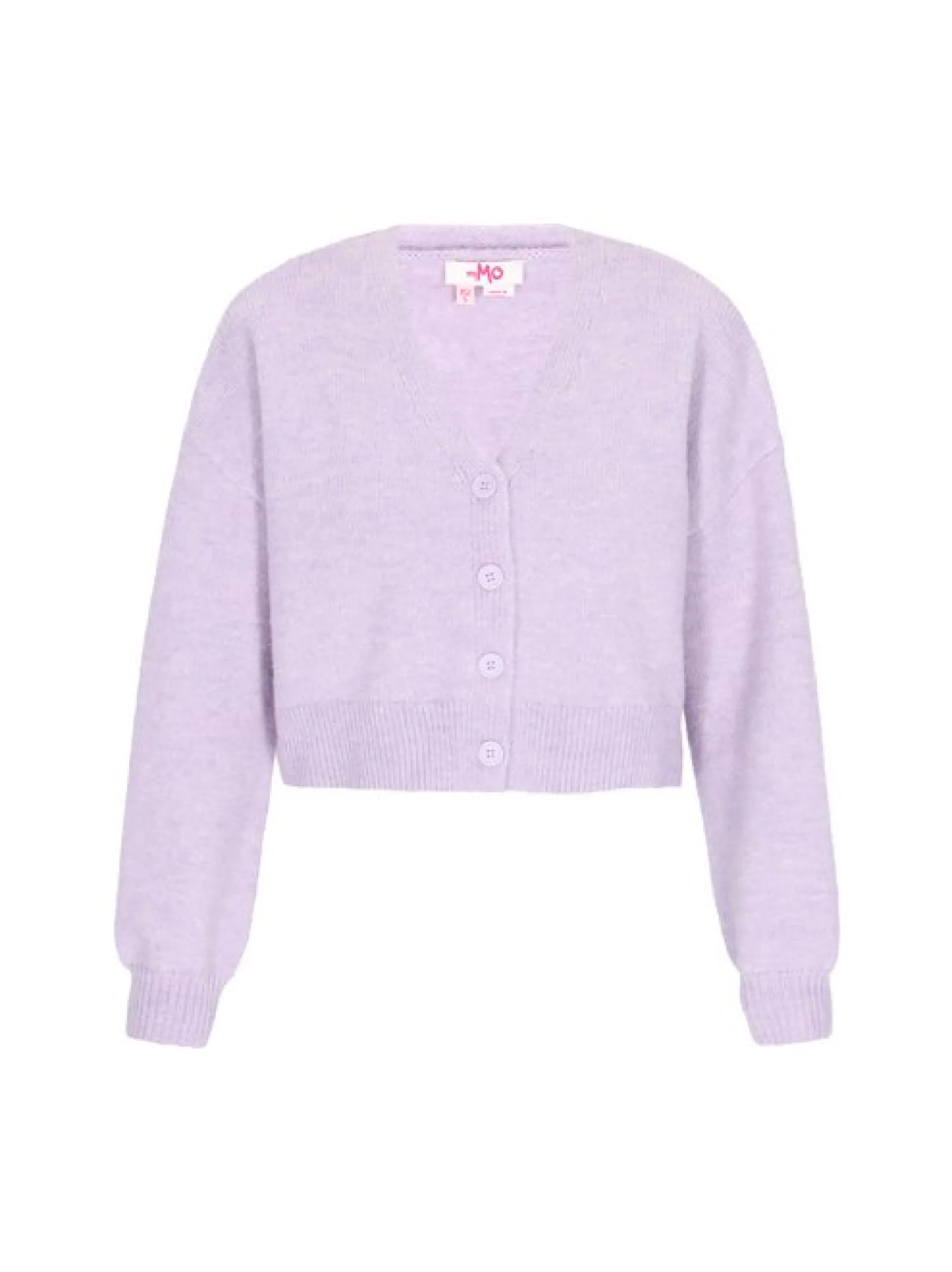 MyMo Damen Strickjacke in flieder - Ausschnitt: Rundhals