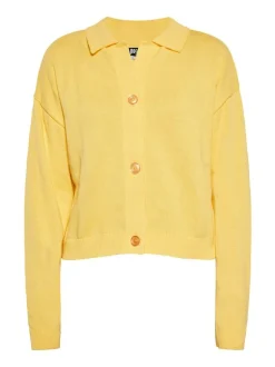 MyMo Damen Strickjacke in gelb