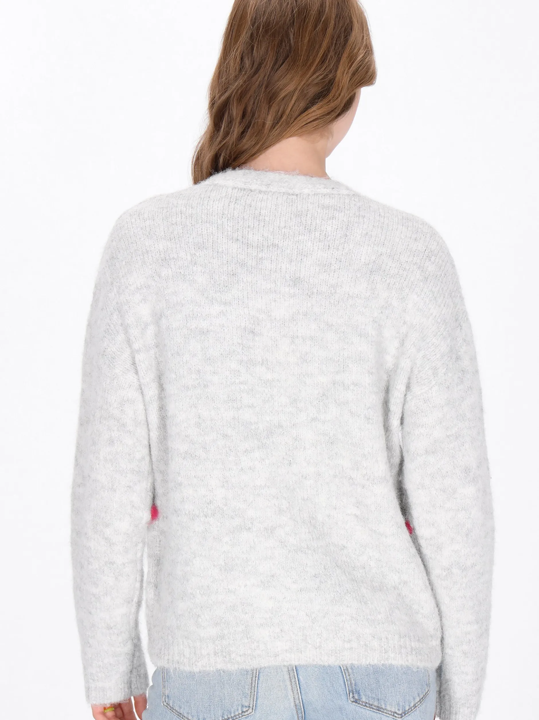 MyMo Damen Strickjacke in grau