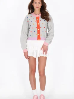 MyMo Damen Strickjacke in grau - Ausschnitt: Rundhals
