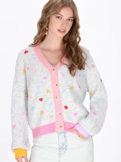 MyMo Damen Strickjacke in grau