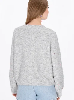 MyMo Damen Strickjacke in grau