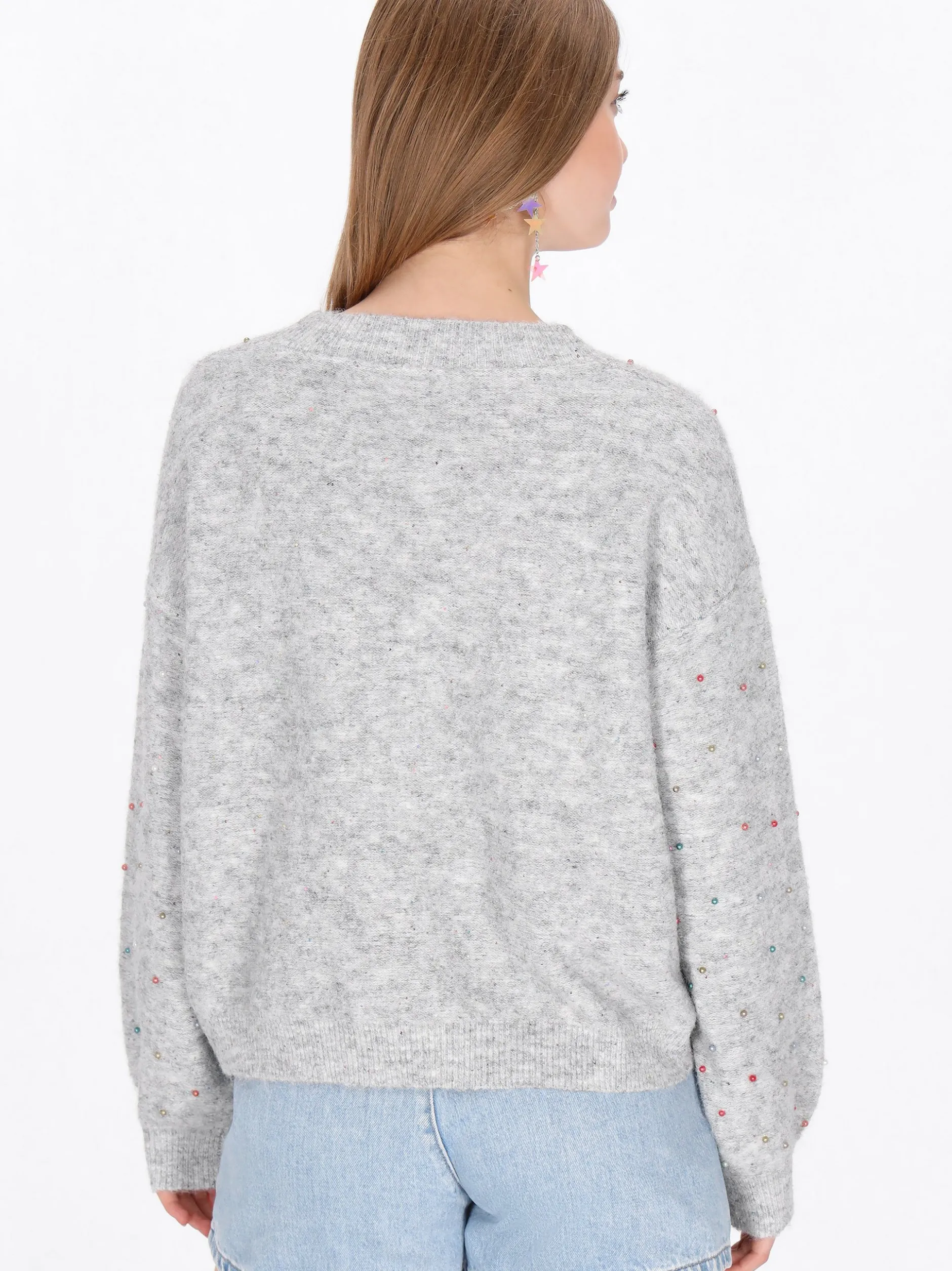 MyMo Damen Strickjacke in grau