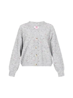 MyMo Damen Strickjacke in grau