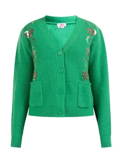 MyMo Damen Strickjacke in grün