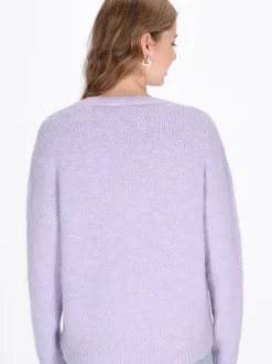 MyMo Damen Strickjacke in lila