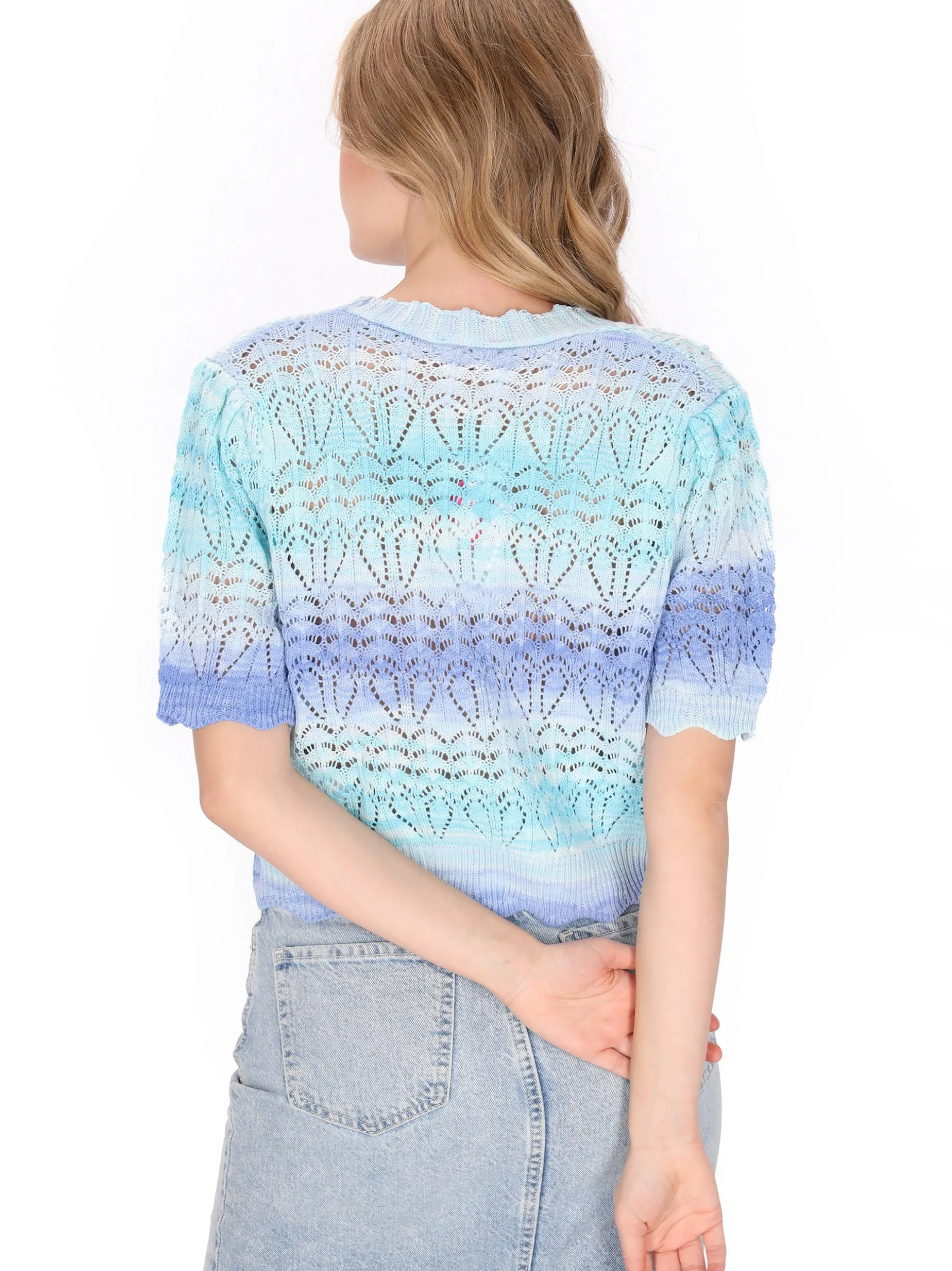 MyMo Damen Strickjacke in mehrfarbig