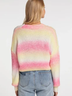MyMo Damen Strickjacke in mehrfarbig