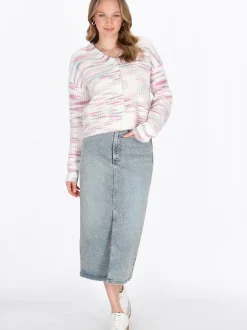 MyMo Damen Strickjacke in mehrfarbig