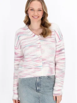 MyMo Damen Strickjacke in mehrfarbig