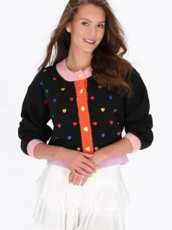 MyMo Damen Strickjacke in mehrfarbig