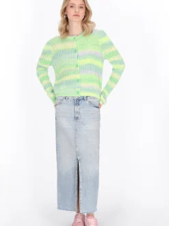 MyMo Damen Strickjacke in mehrfarbig
