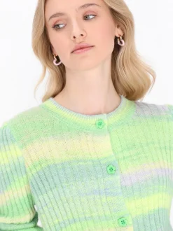 MyMo Damen Strickjacke in mehrfarbig