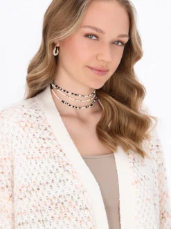 MyMo Damen Strickjacke in melange