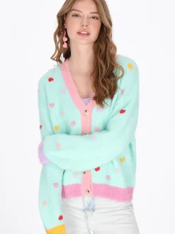 MyMo Damen Strickjacke in mint