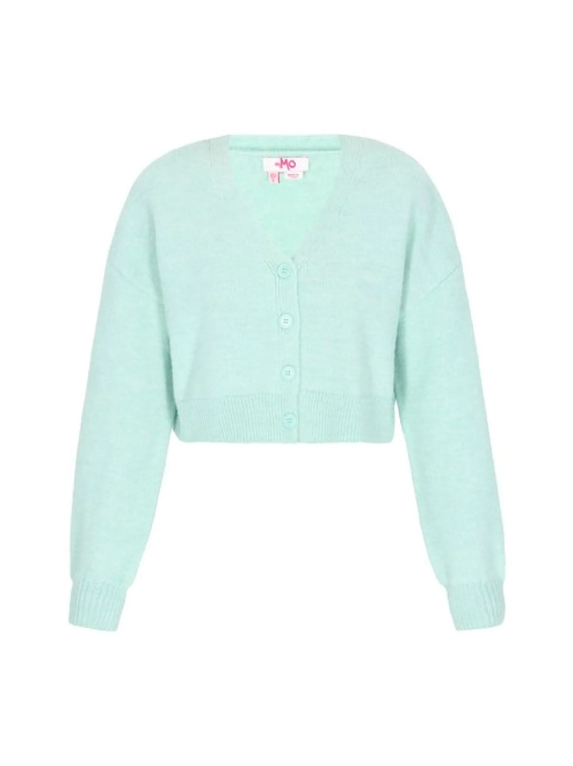 MyMo Damen Strickjacke in mint - Ausschnitt: Rundhals