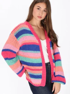 MyMo Damen Strickjacke in orange