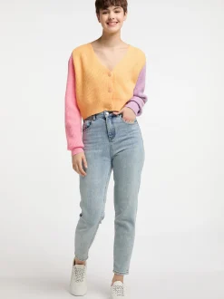 MyMo Damen Strickjacke in orange