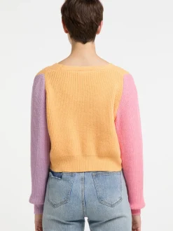 MyMo Damen Strickjacke in orange