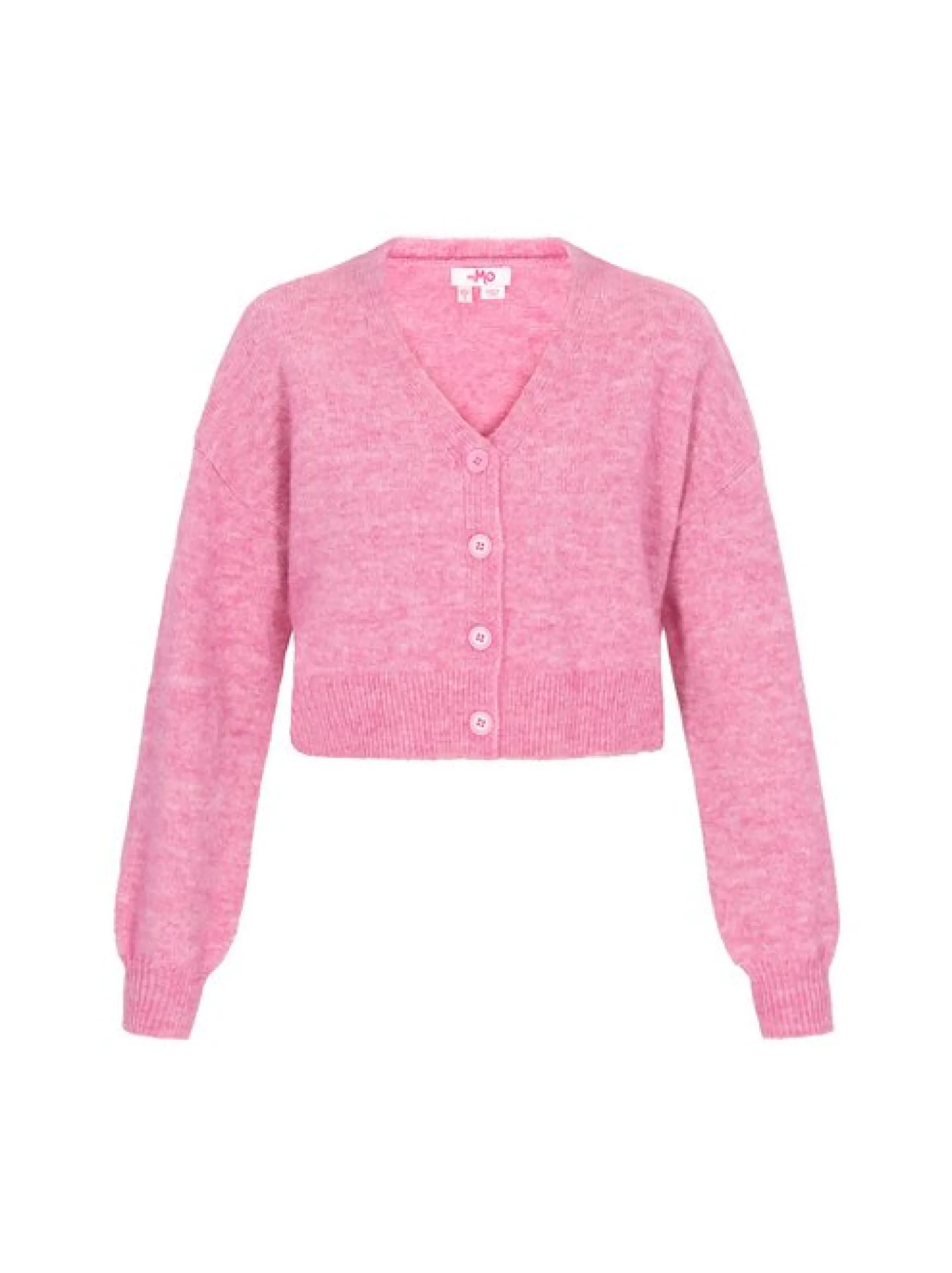 MyMo Damen Strickjacke in pink - Ausschnitt: Rundhals