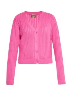 MyMo Damen Strickjacke in pink