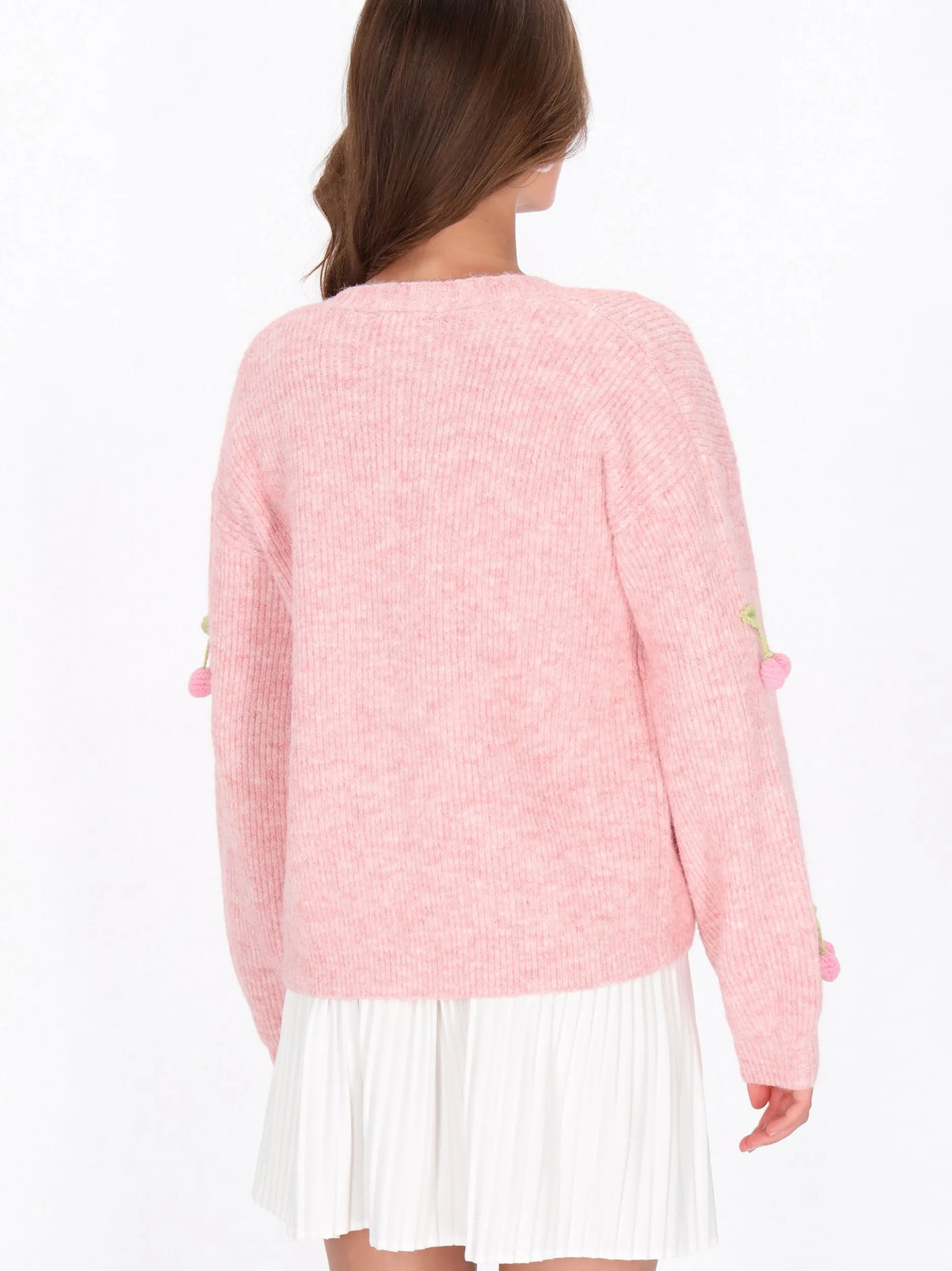 MyMo Damen Strickjacke in pink